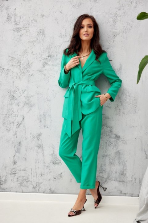 Spodnie Damskie Model ZIE 7/8 0016 Green - Roco Fashion Spodnie Damskie Model ZIE 7/8 0016 Green - Roco Fashion