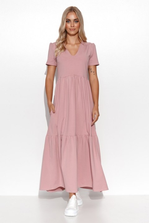 Sukienka Model M549 Dirty Pink - Makadamia Sukienka Model M549 Dirty Pink - Makadamia