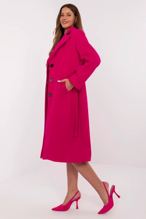Płaszcz Damski elegancki klasyczny Model MO-PL-1804.00 Fuksja - Italy Moda Płaszcz Damski elegancki klasyczny Model MO-PL-1804.00 Fuksja - Italy Moda