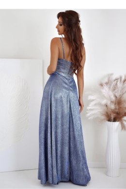 Sukienka damska wieczorowa Model 001113. Gorset Lux Silver/Blue - With You