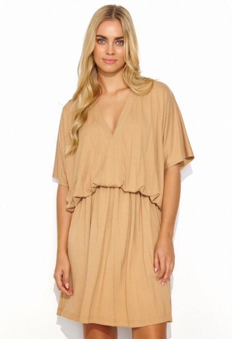 Sukienka Model M827 Beige - Makadamia Sukienka Model M827 Beige - Makadamia