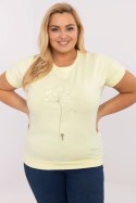 Bluzka Damska Plus Size T-shirt Model RV-BZ-A539.30 Light Yellow - Relevance