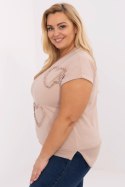 Bluzka Damska Plus Size Oversize Model RV-BZ-A542.12P Beige - Relevance