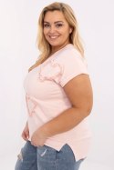 Bluzka Damska Plus Size Oversize Model RV-BZ-A542.12P Light Pink - Relevance