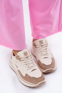 Buty Sportowe Damskie Sneakersy Model Big Star RR274A216 HI-POLY SYSTEM Beige