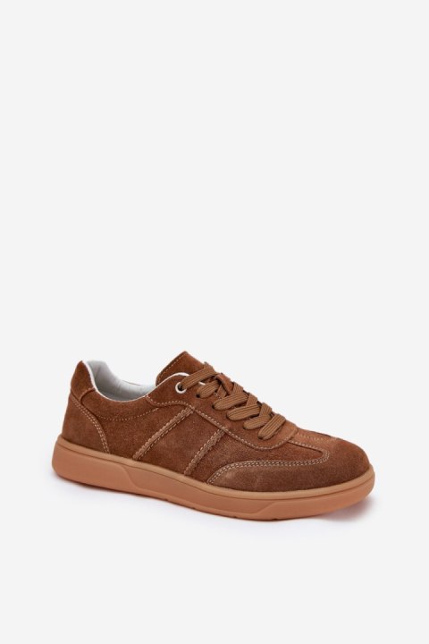 Buty Sportowe Sneakersy damskie skórzane Model Paliana 25SP18-8430 Brown Buty Sportowe Sneakersy damskie skórzane Model Paliana 25SP18-8430 Brown