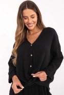 Koszula Damska Bluzka Model DHJ-KS-25108.60P Black - Italy Moda