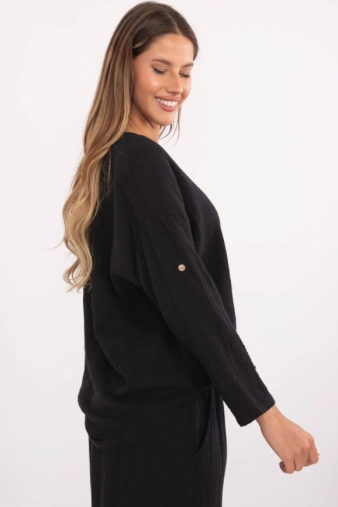 Koszula Damska Bluzka Model DHJ-KS-25108.60P Black - Italy Moda Koszula Damska Bluzka Model DHJ-KS-25108.60P Black - Italy Moda