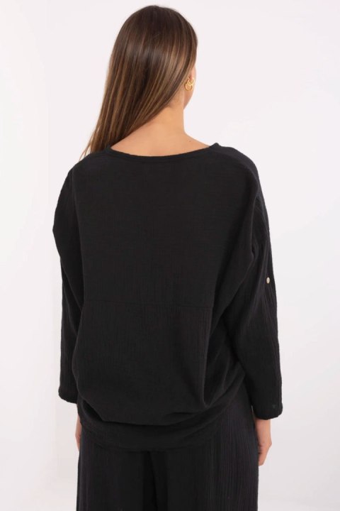 Koszula Damska Bluzka Model DHJ-KS-25108.60P Black - Italy Moda Koszula Damska Bluzka Model DHJ-KS-25108.60P Black - Italy Moda