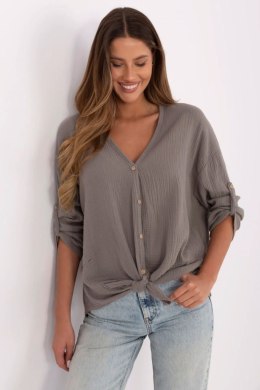 Koszula Damska Bluzka Model DHJ-KS-25108.60P Dark Grey - Italy Moda