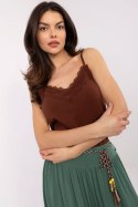 Koszulka Top damski Model D15200M02399A Dark Brown - Sublevel