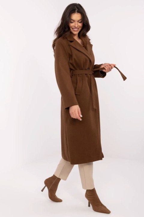 Płaszcz Damski elegancki Model MO-PL-1804.00 Brown - Italy Moda Płaszcz Damski elegancki Model MO-PL-1804.00 Brown - Italy Moda