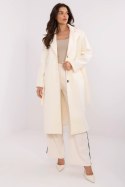 Płaszcz Damski elegancki klasyczny Model MO-PL-1804.00 Ecru - Italy Moda