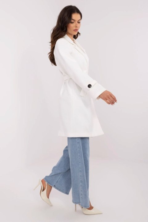 Płaszcz Damski klasyczny Model MO-PL-5209.87 Ecru - Italy Moda Płaszcz Damski klasyczny Model MO-PL-5209.87 Ecru - Italy Moda