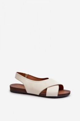 Sandały damskie skórzane Model Zazoo 40407 Light Beige