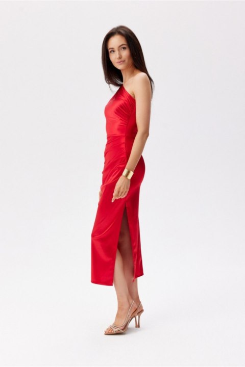 Sukienka damska elegancka midiModel Elen CZE SUK0437 Red - Roco Fashion Sukienka damska elegancka midiModel Elen CZE SUK0437 Red - Roco Fashion