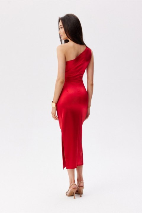 Sukienka damska elegancka midiModel Elen CZE SUK0437 Red - Roco Fashion Sukienka damska elegancka midiModel Elen CZE SUK0437 Red - Roco Fashion
