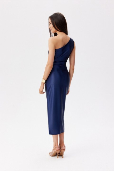 Sukienka damska elegancka midi Model Elen GRA SUK0437 Navy - Roco Fashion Sukienka damska elegancka midi Model Elen GRA SUK0437 Navy - Roco Fashion