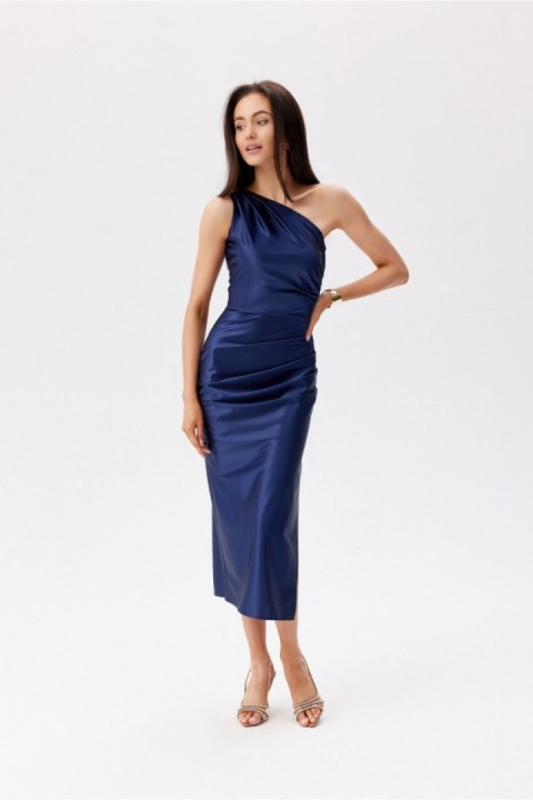 Sukienka damska elegancka midi Model Elen GRA SUK0437 Navy - Roco Fashion Sukienka damska elegancka midi Model Elen GRA SUK0437 Navy - Roco Fashion