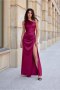 Sukienka damska elegancka maxi Model Inez BOR SUK0461 Bordo - Roco Fashion