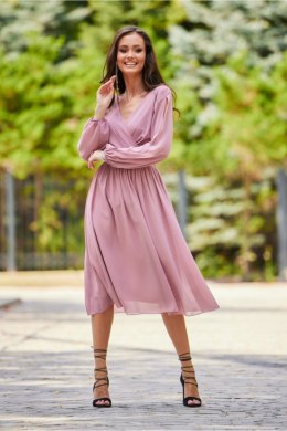 Sukienka damska wizytowa Model ROZ SUK0372 Pink - Roco Fashion