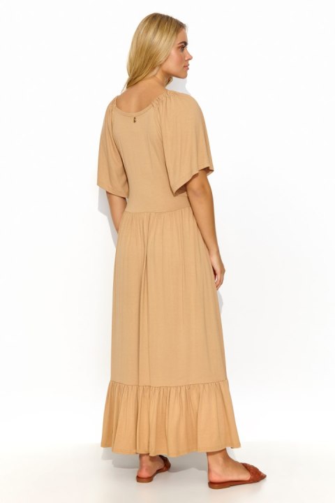 Sukienka damska dzienna Modela M824 Beige - Makadamia Sukienka damska dzienna Modela M824 Beige - Makadamia