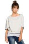 Bluza Damska Oversize Plus size Model B048 Popiel - BeWear