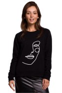 Bluza Damska Oversize Plus size Model B167 Black - BeWear