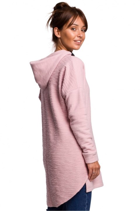 Bluza Damska Oversize Plus size Model B176 Powder Pink - BeWear Bluza Damska Oversize Plus size Model B176 Powder Pink - BeWear