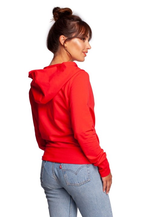 Bluza Damska z kapturem Model B246 Red - BeWear Bluza Damska z kapturem Model B246 Red - BeWear