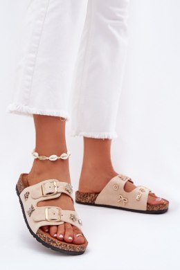 Klapki damskie Model Efadelis 5219 Beige