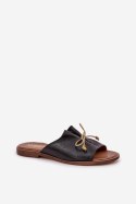 Klapki damskie skórzane Model Lewski 3572 Black