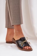 Klapki damskie skórzane Model Lewski 3572 Black