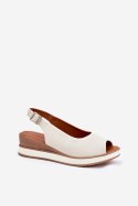 Sandały damskie skórzane Model Artiker 56C2316 Light Beige
