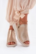 Sandały damskie Model Mevinette ASA266-5 Gold -