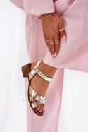 Sandały damskie skórzane Model Zazoo 40372 Gold