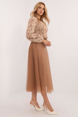 Spódnica damska tiulowa maxi Model DHJ-SD-19568.13X Camel - Italy Moda