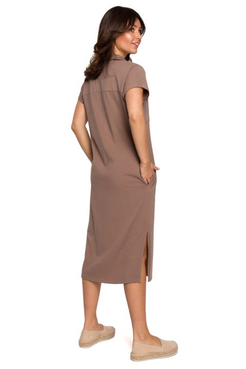 Sukienka Model B222 Cacao - BeWear Sukienka Model B222 Cacao - BeWear