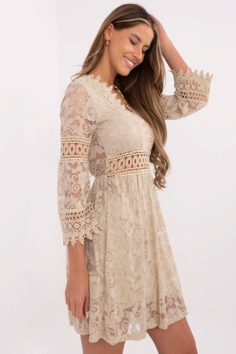 Sukienka damska Model MI-SK-4831-1.95 Beige - Italy Moda Sukienka damska Model MI-SK-4831-1.95 Beige - Italy Moda