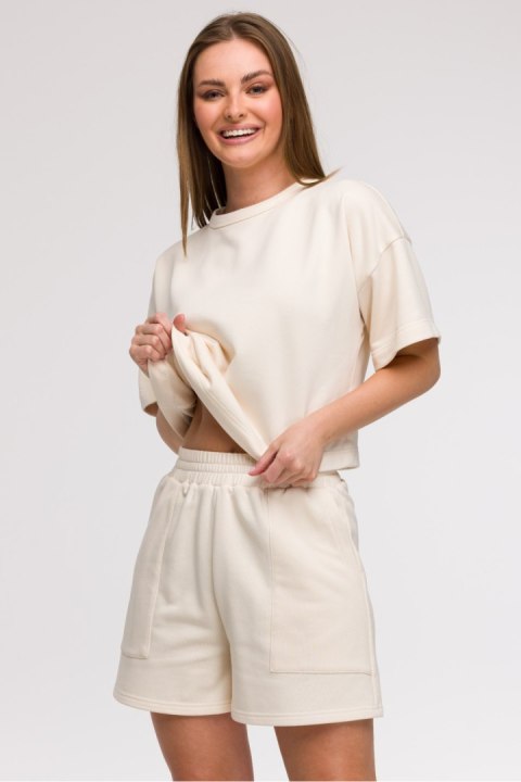 Szorty Damskie Model B295 Wanilia - BeWear Szorty Damskie Model B295 Wanilia - BeWear