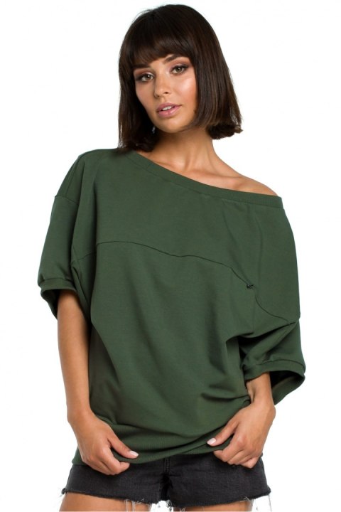 Bluza Damska Oversize Plus size Model B079 Green - BeWear Bluza Damska Oversize Plus size Model B079 Green - BeWear