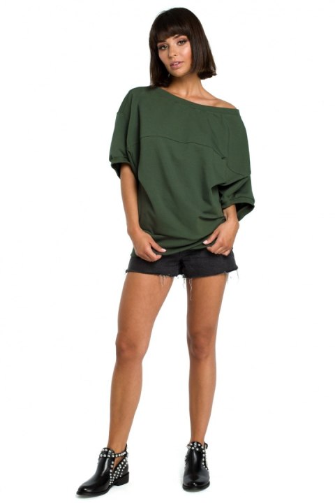Bluza Damska Oversize Plus size Model B079 Green - BeWear Bluza Damska Oversize Plus size Model B079 Green - BeWear