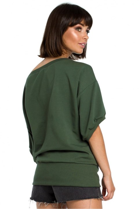Bluza Damska Oversize Plus size Model B079 Green - BeWear Bluza Damska Oversize Plus size Model B079 Green - BeWear