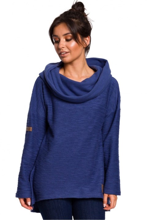 Bluza Damska Oversize Model B131 Indygo - BeWear Bluza Damska Oversize Model B131 Indygo - BeWear