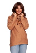 Bluza Damska z kapturem Model B249 Cynamon - BeWear