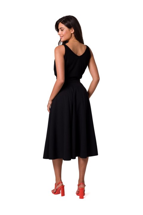 Spódnica damska midi Model B265 Black - BeWear Spódnica damska midi Model B265 Black - BeWear