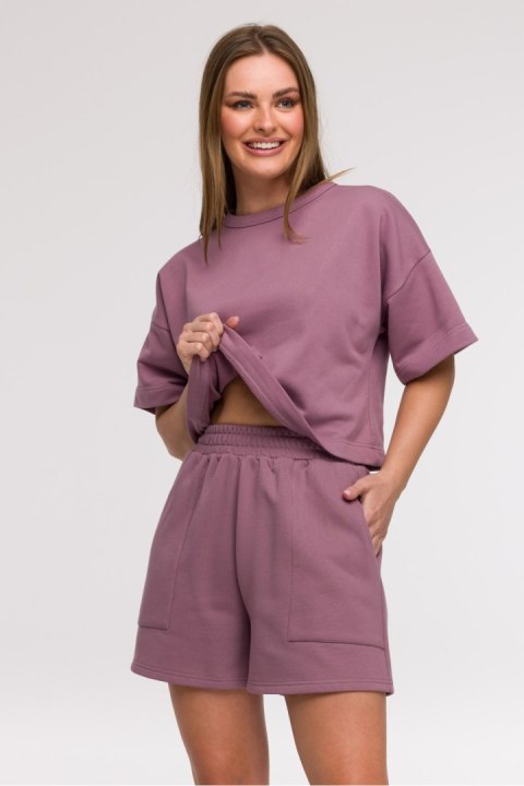 Szorty Damskie Model B295 Wrzos - BeWear Szorty Damskie Model B295 Wrzos - BeWear