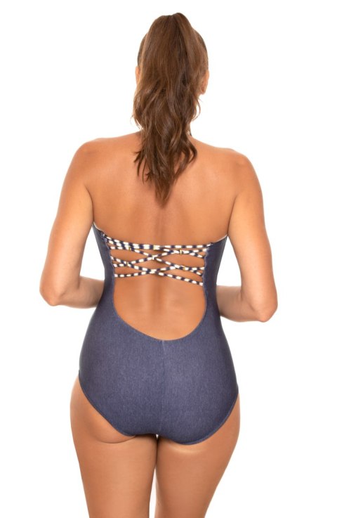 Jednoczęściowy strój kąpielowy Kostium kąpielowy Model Rada M-654 Navy - Marko Jednoczęściowy strój kąpielowy Kostium kąpielowy Model Rada M-654 Navy - Marko
