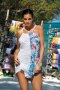 Sukienka Plażowa Tunika Model Jenna Oltremare-Bianco M-416 White/Blue - Marko