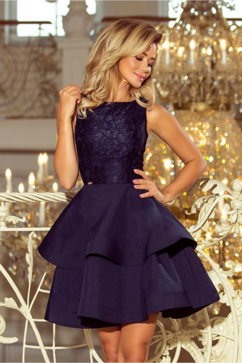 Sukienka Model Laura 205-3 Navy - Numoco Sukienka Model Laura 205-3 Navy - Numoco